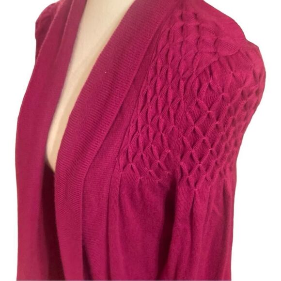August Silk Fuchsia Puckered Cardigan - Picture 2 of 10
